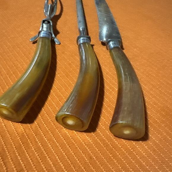 Washington Forge 3 piece stainless Bakelite carving knife set Sheffield England - Picture 2 of 6